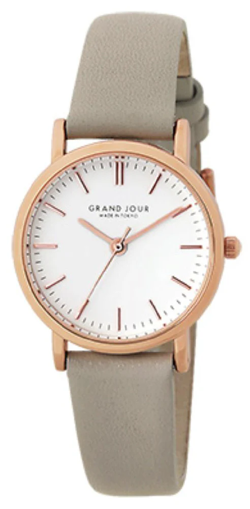 Sun Flame MJGJQA03-GY Fashion Watch Grand Jour Made in Tokyo Stylish Gray Design Water Resistant Elegant Timepiece