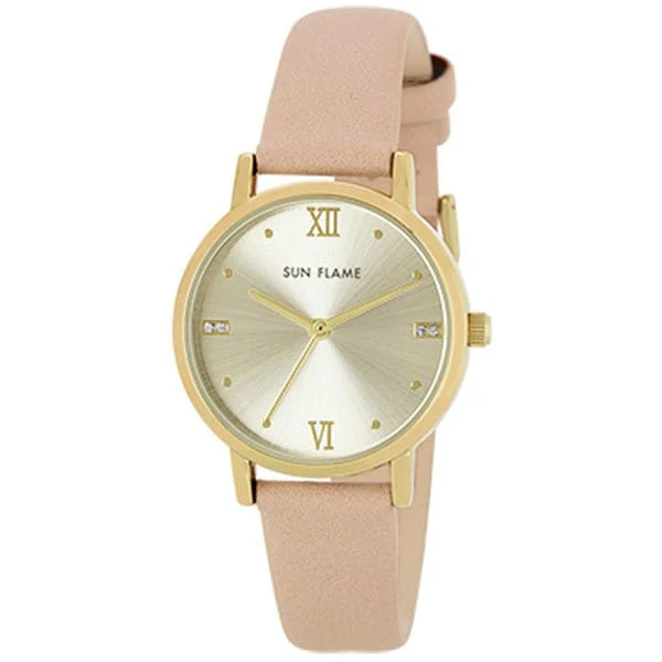 Sun Flame MJL-B10-PI Fashion Watch for Women Stylish Design Elegant Rose Gold Water Resistant Durable