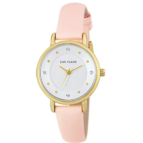 Sun Flame MJL-B19-PI Japanese Quartz Movement Water Resistant Stylish Design Comfortable Fit
