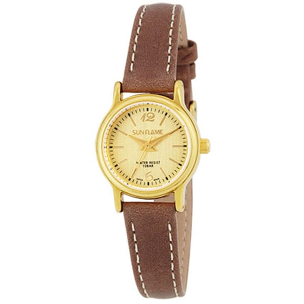 Sun Flame MJL-FA03-BR Elegant Design Water Resistant Quartz Movement Durable Stainless Steel Band