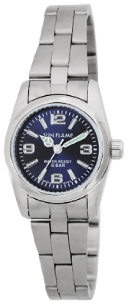 SUN FLAME MJL X03 BL Ladies' Stainless Steel Wristwatch with Japanese Movement Elegant Design Water Resistant and Durable Metal Band