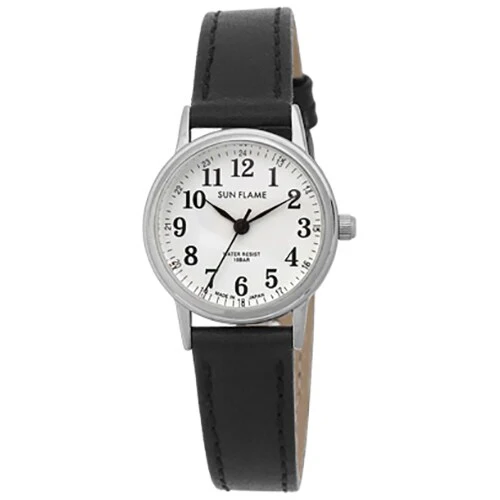 Sun Flame MJL-XD06-BK Stylish Quartz Watch Water Resistant Durable Design Elegant Black Finish