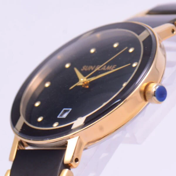 Sun Flame MJZ001-GGB Stainless Steel Men's Watch Water Resistant Elegant Design Quartz Movement
