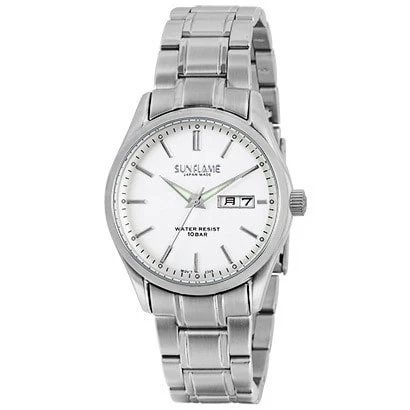 Sun Flame MJZ002-S Elegant Men's Watch Water Resistant Stainless Steel Band Date Display Classic Design - Image 4
