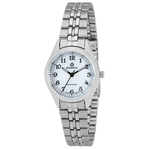 Sun Flame MRL101-SW Solar Powered Metal Band Watch Eco-Friendly Durable Stylish Design