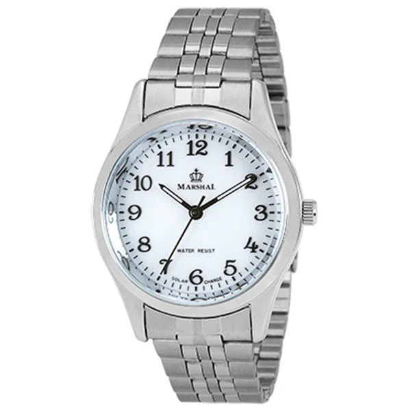 Sun Flame MRM101-SW Solar Powered Metal Strap Eco-Friendly Water Resistant Stylish Design