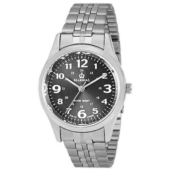 Sun Flame MRM102-SBK Solar Powered Metal Strap Watch Eco-Friendly Design Water Resistant Stylish Elegance