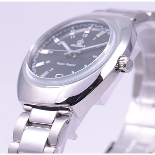 Sun Flame MRZ015-MBK Stylish Minimalist Design Durable Stainless Steel Water Resistant Quartz Movement