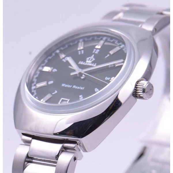 Sun Flame MRZ015-MGR Elegant Design Water Resistant Stainless Steel Case Reliable Quartz Movement Comfortable Leather
