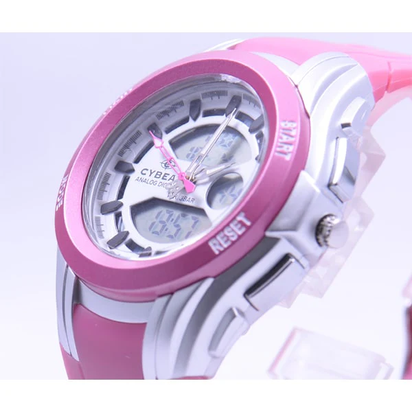 Sun Flame NAD01-PI Stylish Analog/Digital Watch Water Resistant LED Display Durable Design