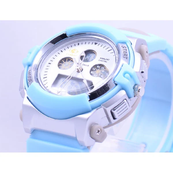 Sun Flame NAD05-BL Stylish Analog/Digital Watch Water Resistant LED Display Durable Design