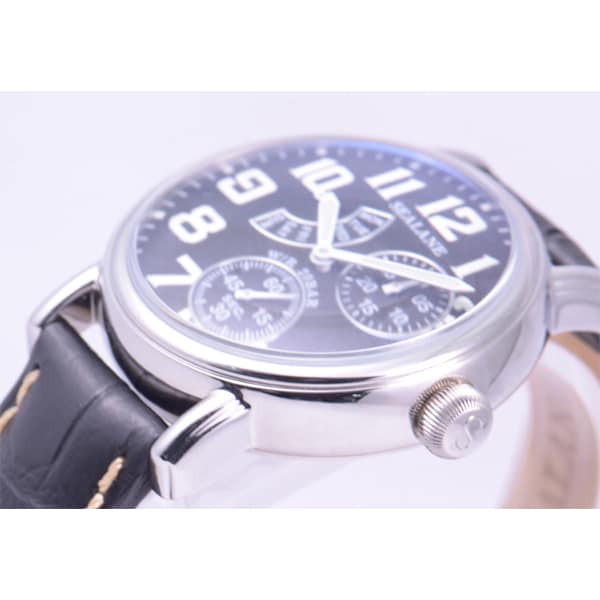 Sun Flame SE14-BK Retrograde Day Display Automatic Movement Elegant Design Water Resistant Stylish Timepiece