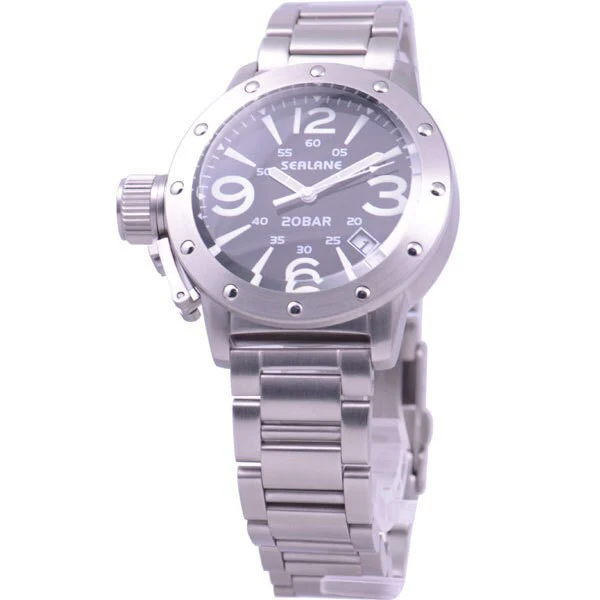 Sun Flame SE32-MBK Elegant Design Water Resistant Quartz Movement Durable Stainless Steel Strap Stylish Black Dial