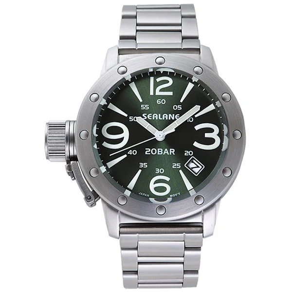Sun Flame SE32-MGR Stylish Japanese Design - Green Color - Water Resistant - Durable Stainless Steel