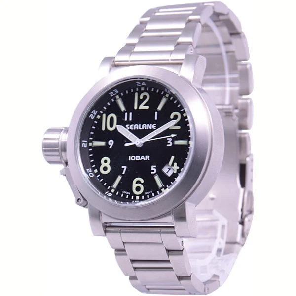 SUN FLAME SE43 MBK Men's 10 ATM Waterproof Watch with Durable Design, Stylish Black Dial, and Reliable Quartz Movement for Everyday Use