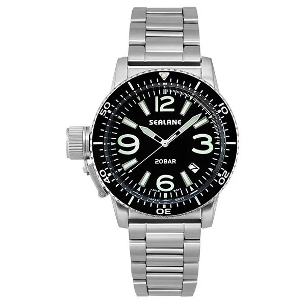 Sun Flame SE57-MBK Stylish Metal Design 200M Water Resistance Japanese Quartz Movement Elegant Timepiece