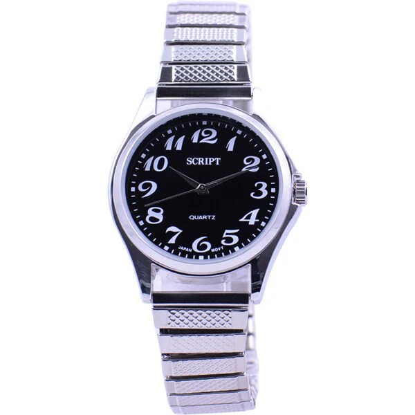 Sun Flame SSG06-SBK Stylish Design Water Resistant Quartz Movement Durable Stainless Steel Band