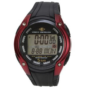 Sun Flame WRC16-RE Digital Radio Wave Watch 5 ATM Water Resistant Stylish Red Design