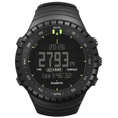 SUUNTO SS014279010 SUUNTO CORE ALL BLACK - Official Japan Product, Durable Outdoor Sports Watch with Altimeter and GPS