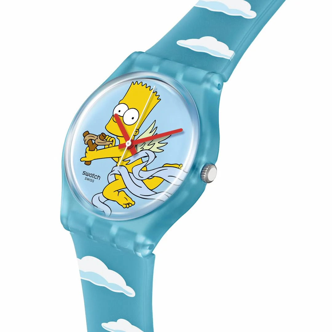SWATCH Angel Bart SO28Z115 Quartz Blue Unisex Watch - Image 3