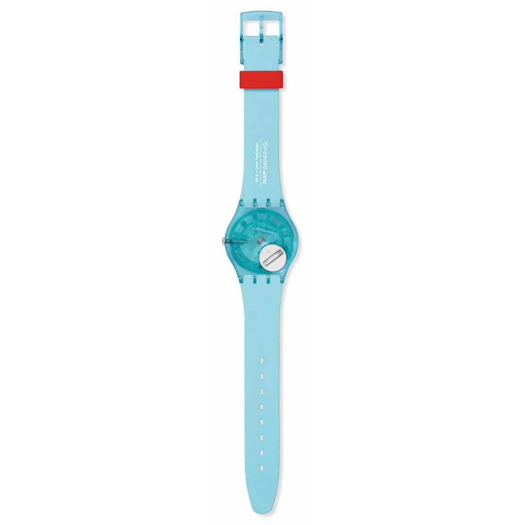 SWATCH Angel Bart SO28Z115 Quartz Blue Unisex Watch - Image 4