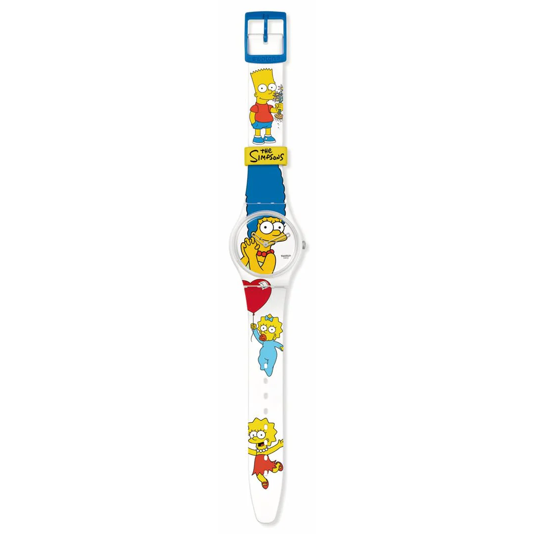 SWATCH BEST. MOM. EVER. SO28Z116 White Unisex Watch - Image 2