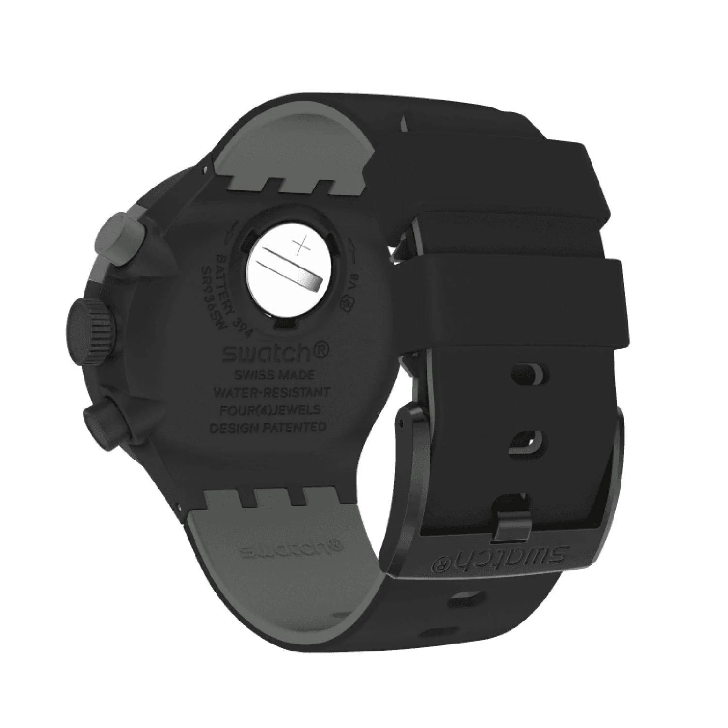 SWATCH Big Bold Chrono SB02B400 Black Sports Watch - Image 4