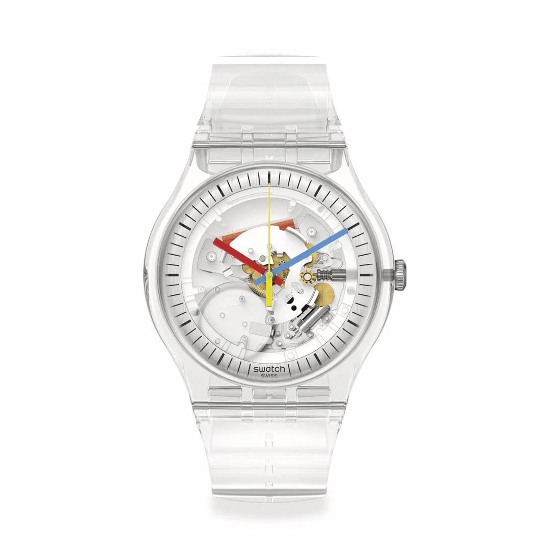 SWATCH Clearly New Gent SO29K100-S06 Clear Quartz Watch