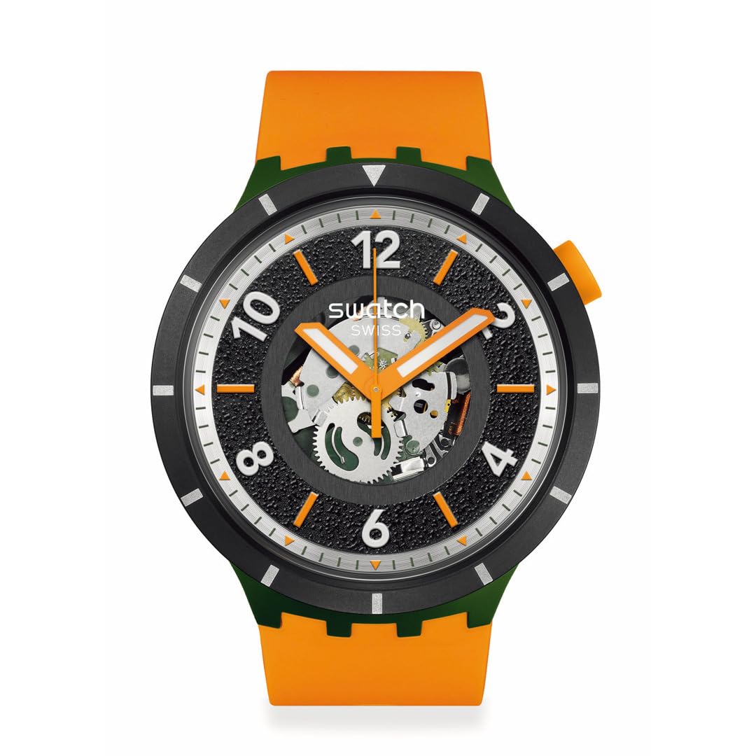 SWATCH Fall-Iage SB03G107 Swiss Quartz Orange Watch