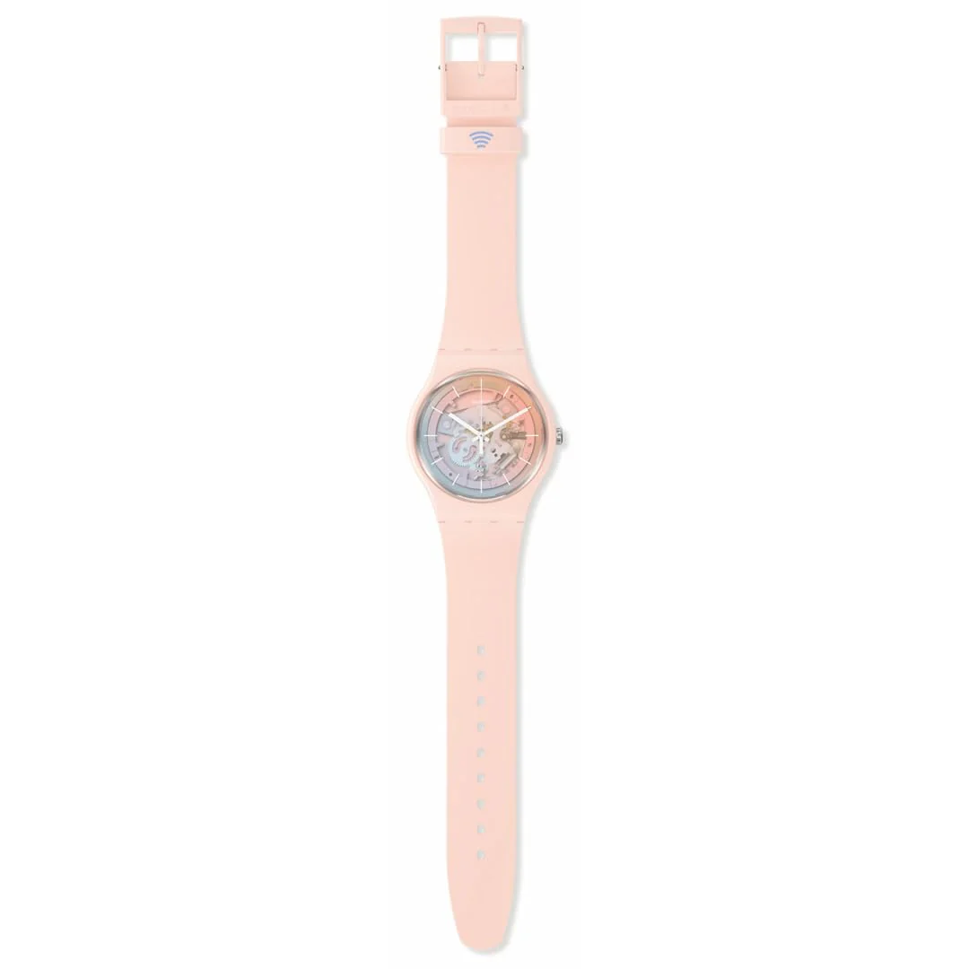 SWATCH Fleetingly Pink Pay SO32P103-5300 Unisex Watch - Image 2