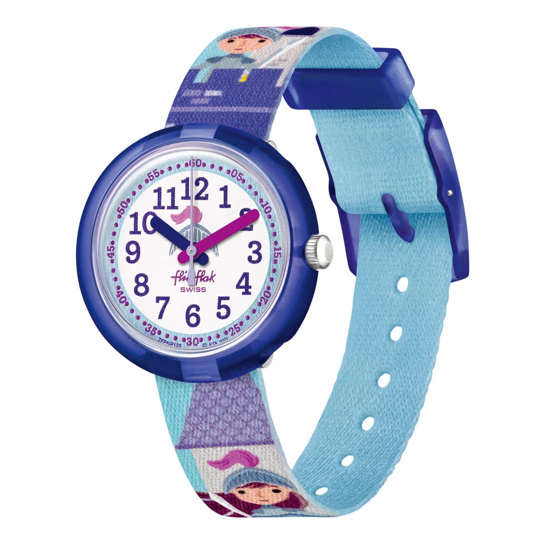 SWATCH Flik Flak FPNP120 Kids Purple Round Watch