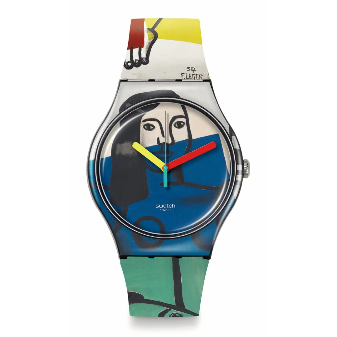 SWATCH Leger's Two Women Holding Flowers SUOZ363 Black Watch