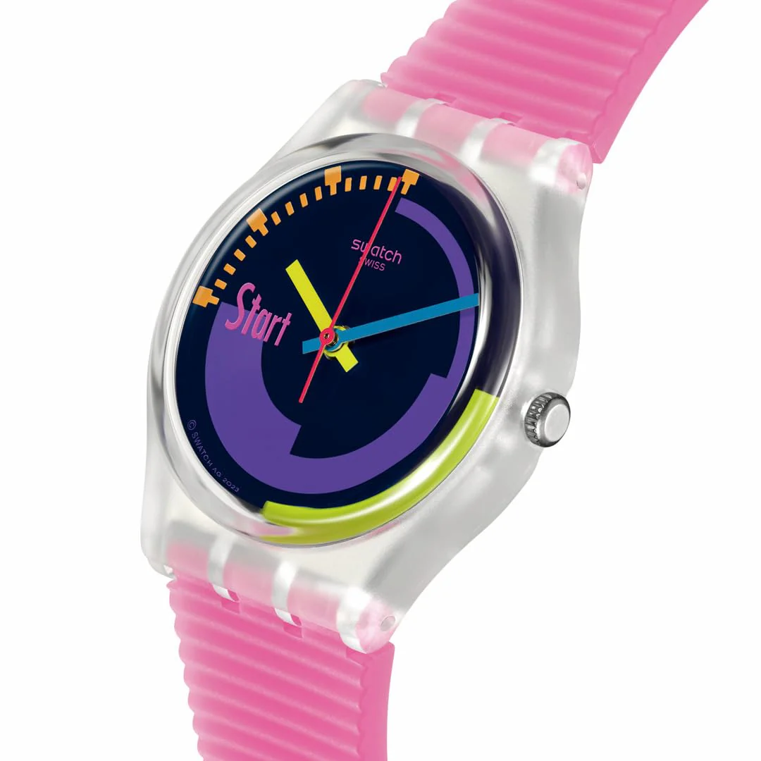 SWATCH Neon Pink Podium SO28K111 Quartz Watch - Image 3