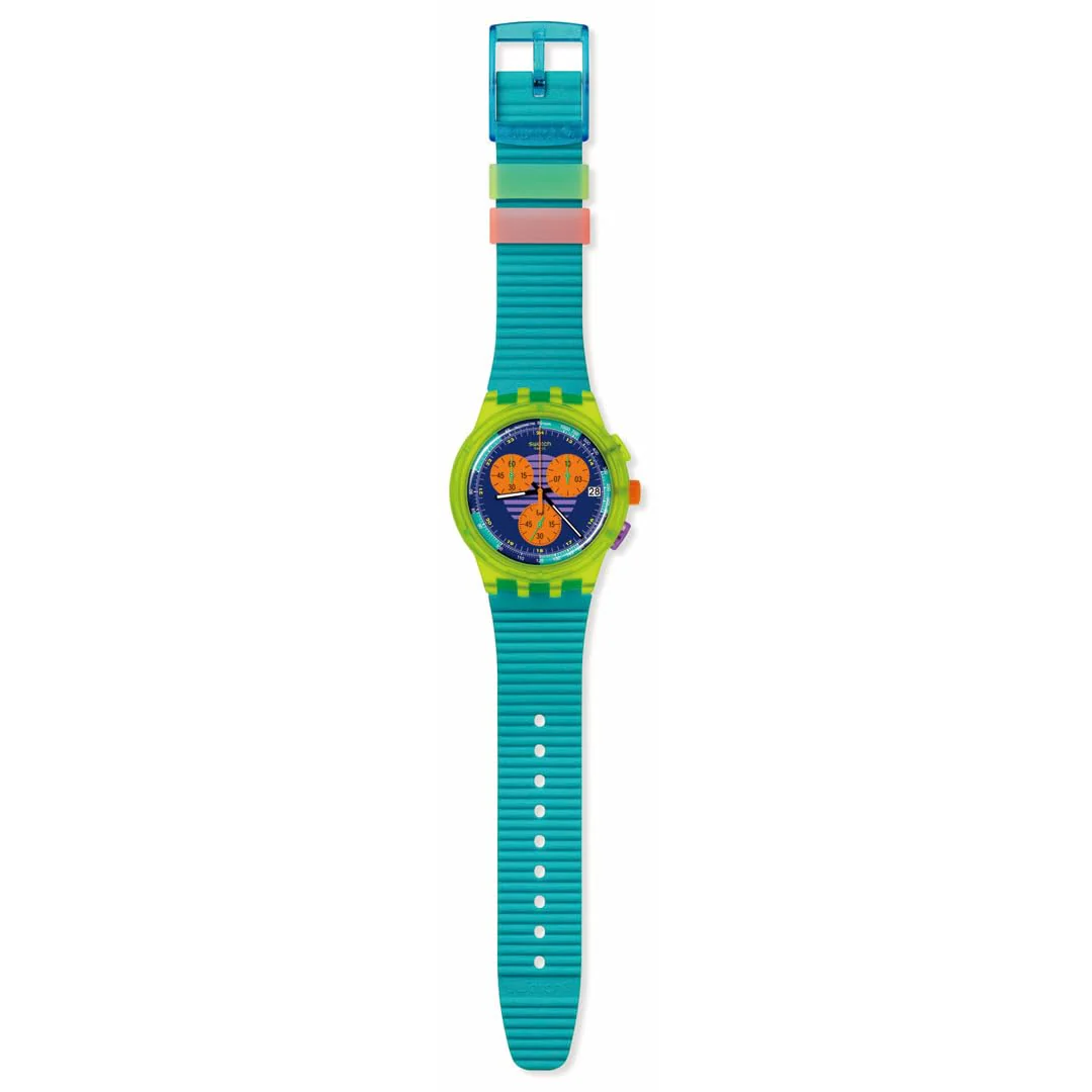 SWATCH Neon Wave SUSJ404 Chronograph Quartz Watch - Image 2
