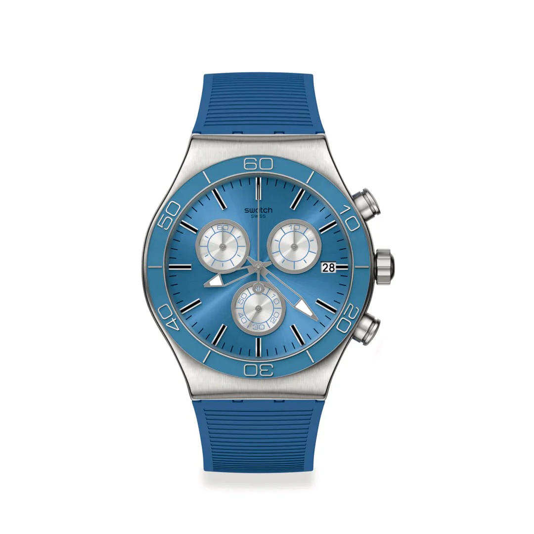 SWATCH New Irony Chrono YVS485 Blue Quartz Watch