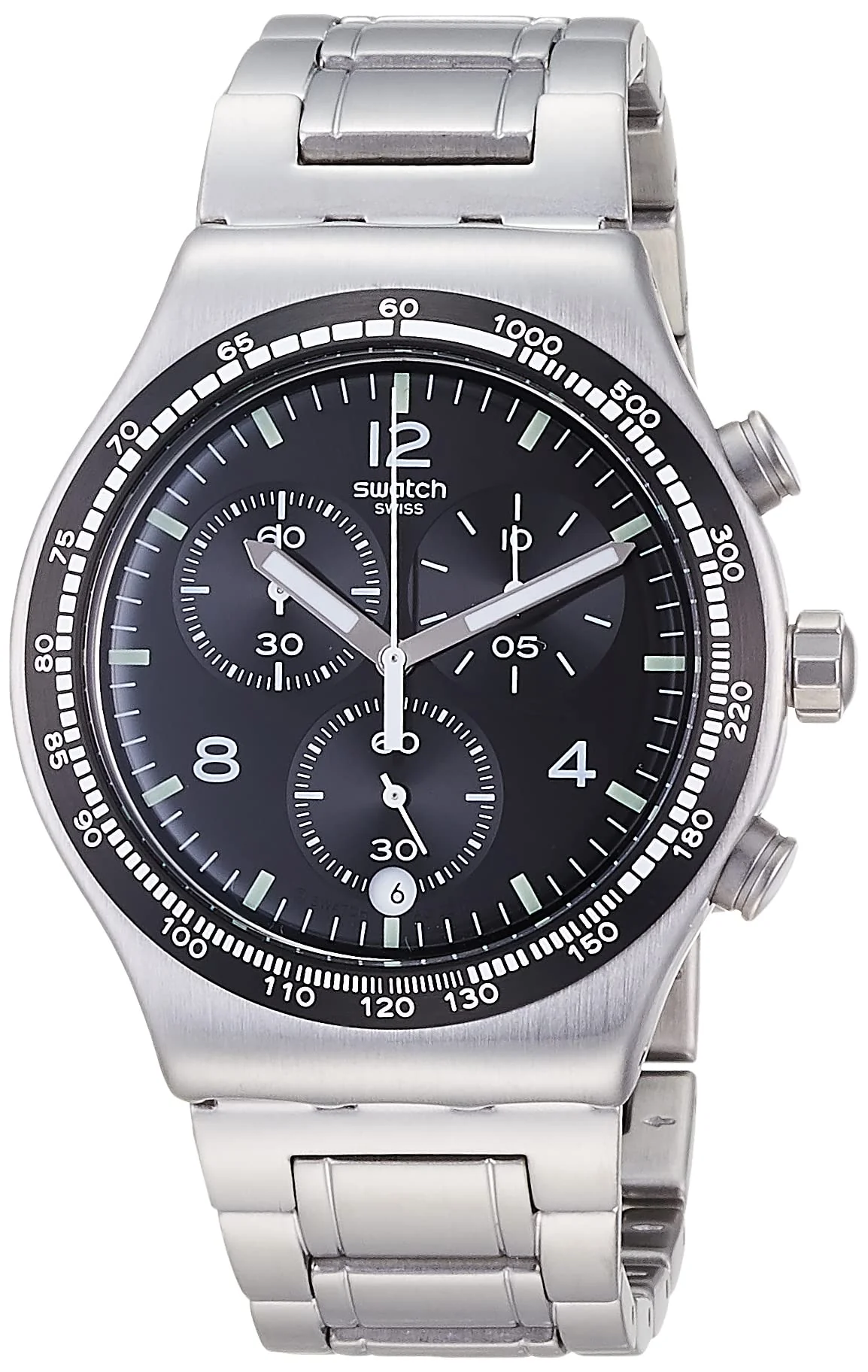 SWATCH Night Flight Again YVS444GC Grey Watch