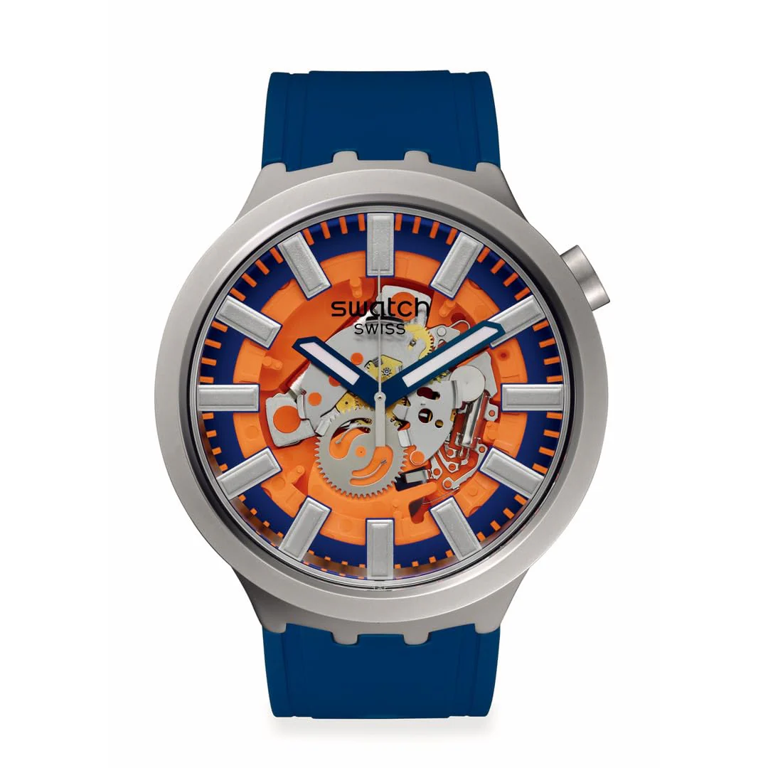 SWATCH Orange in the Works SB07S114 Big Bold Quartz Watch