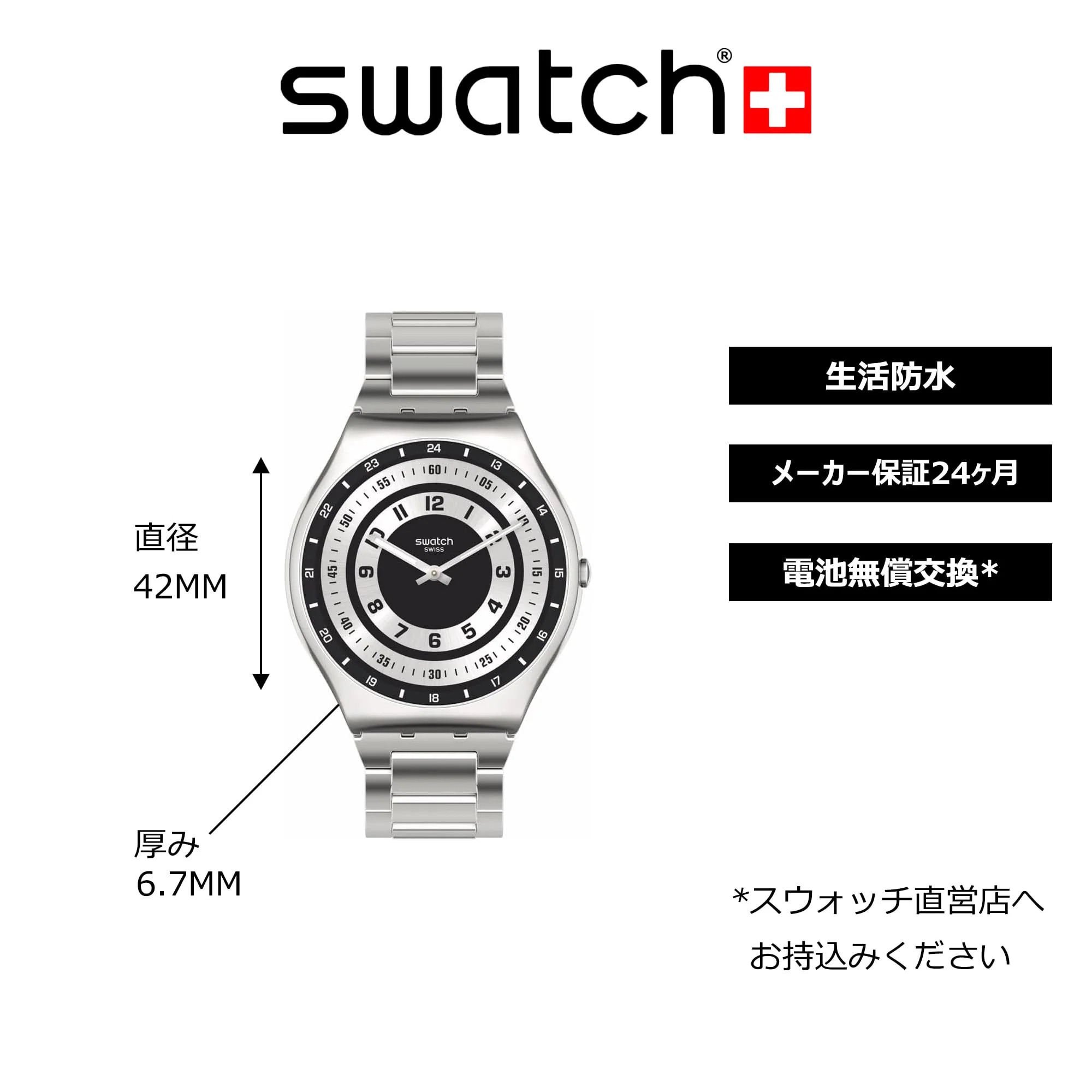 SWATCH Rings of Irony SS07S121G Chronograph Watch - Image 2