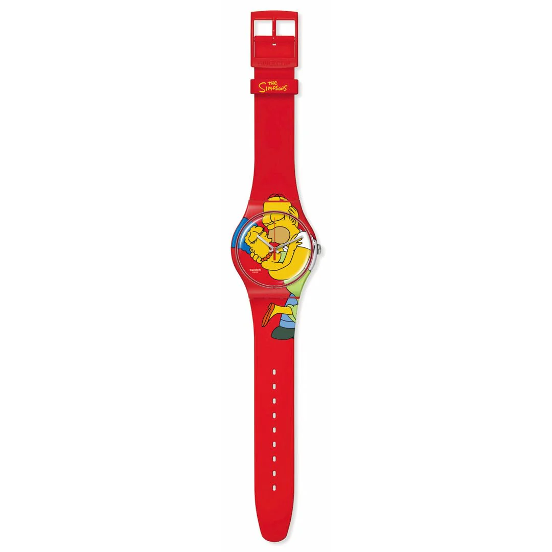 SWATCH Sweet Embrace SO29Z120 Quartz Red Unisex Watch - Image 2