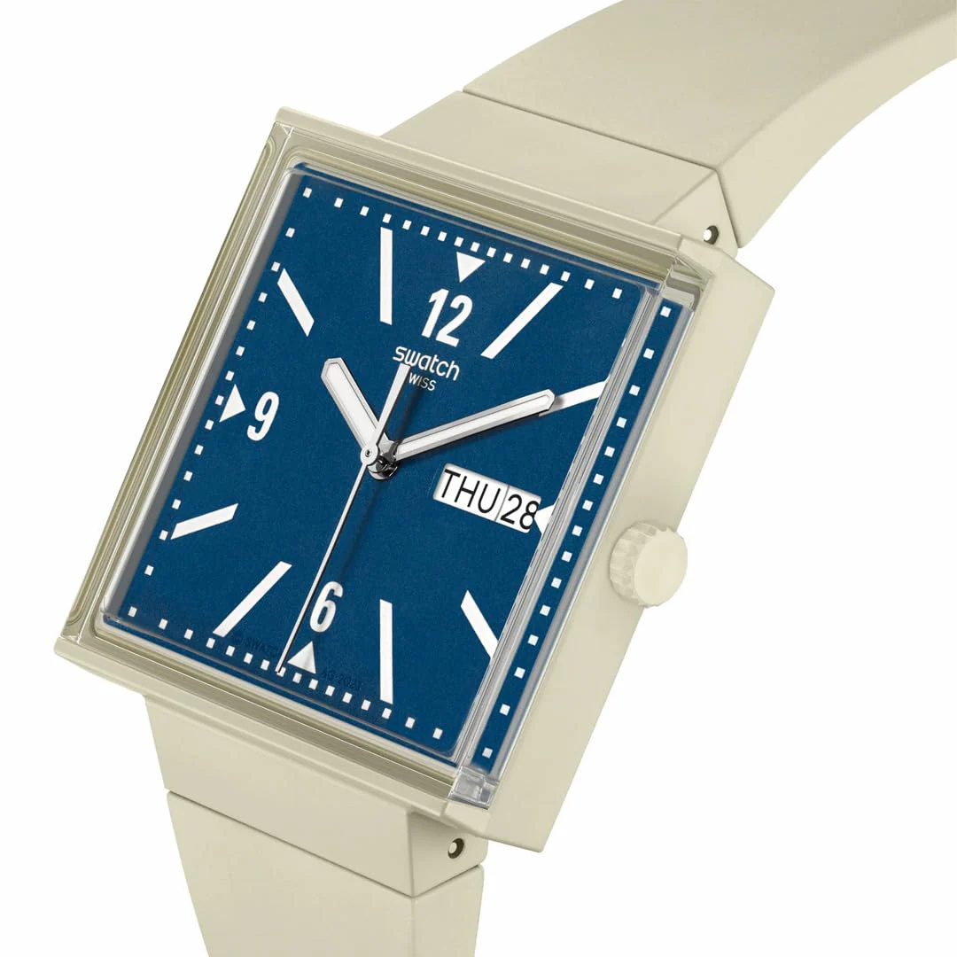 SWATCH What If Beige SO34T700 Quartz Watch - Image 3
