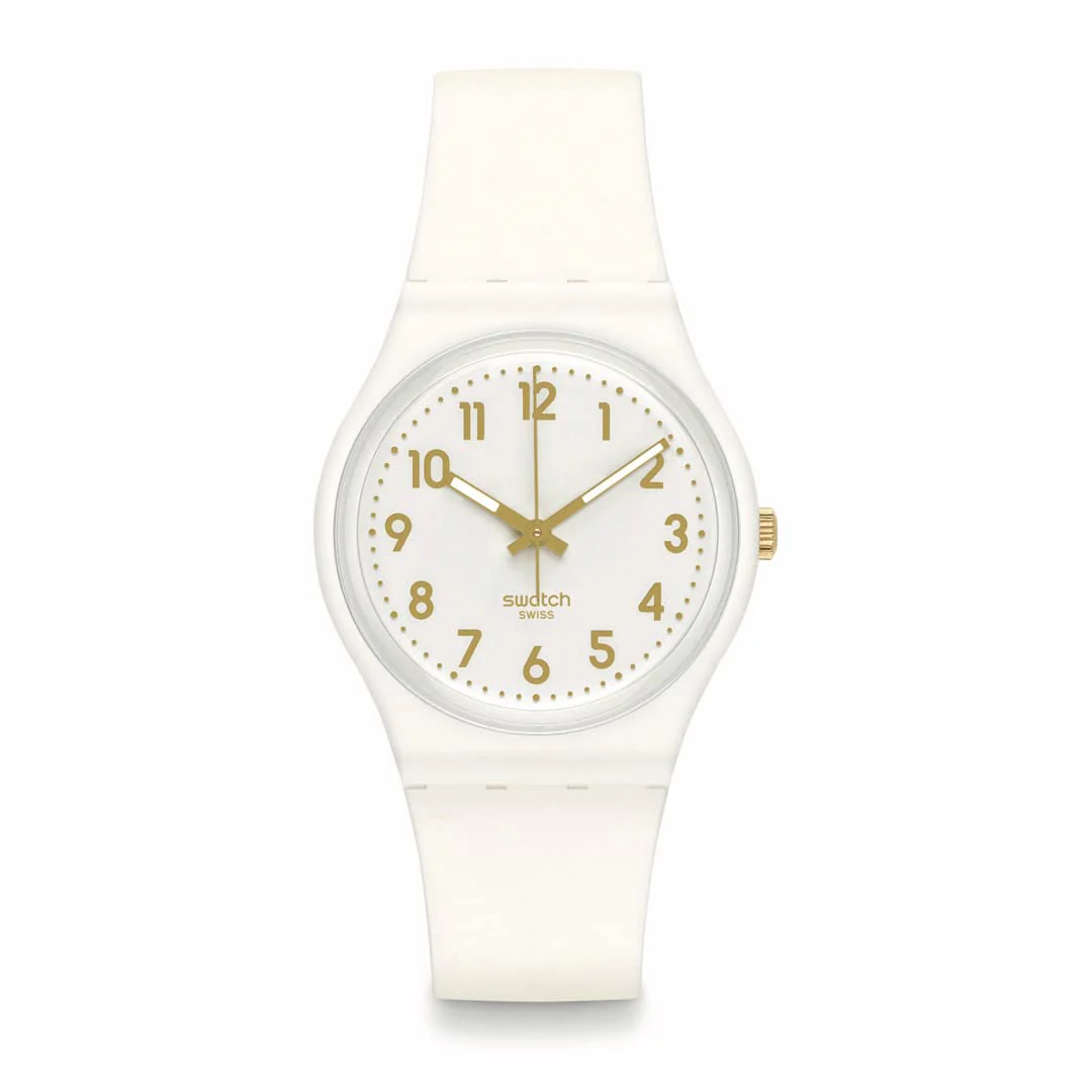 SWATCH WHITE BISHOP SO28W106-S14 Unisex Quartz Watch