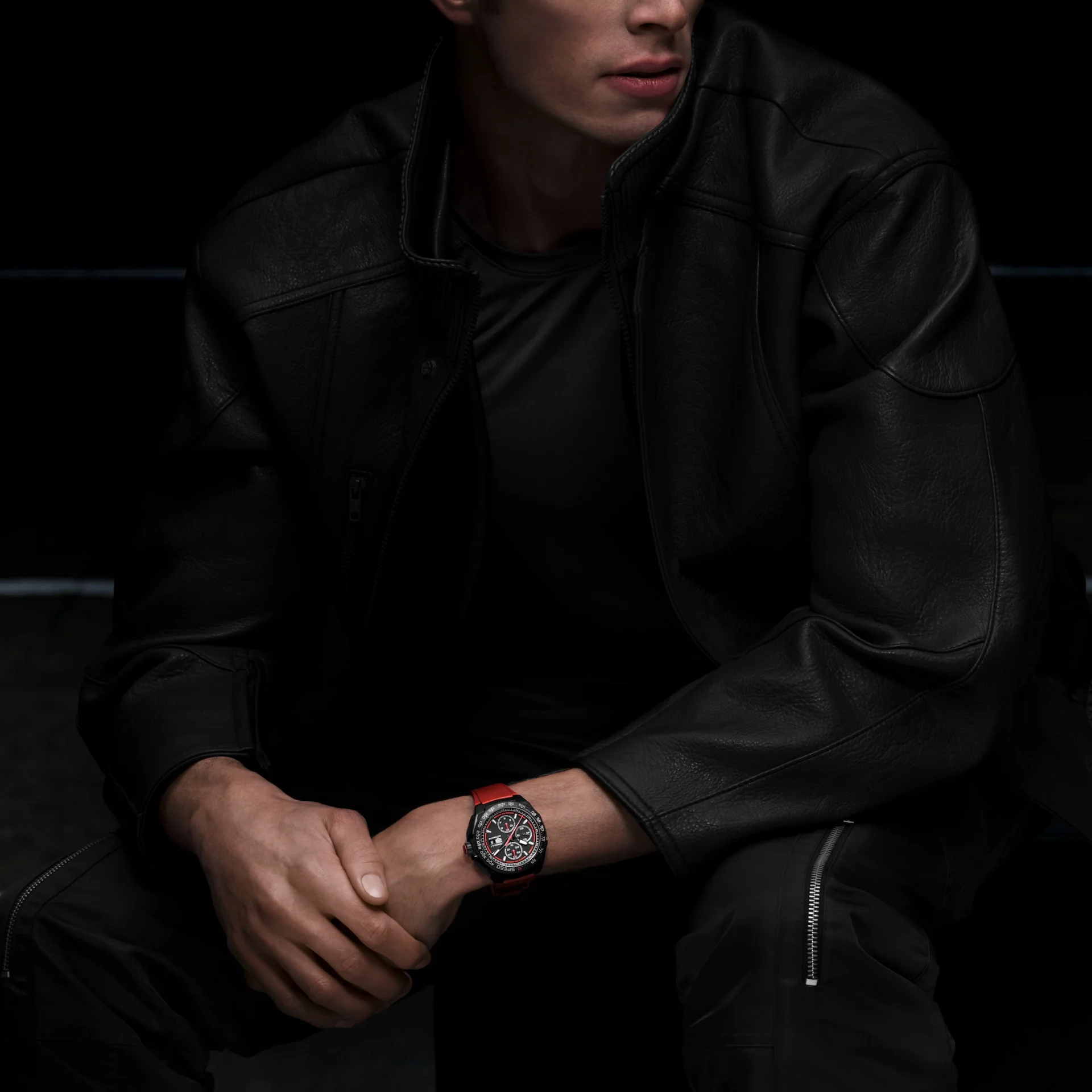 TAG Heuer CBZ2085.FT8093 Swiss Automatic Chronograph Black Rubber Strap Sapphire Crystal Water Resistant 200m