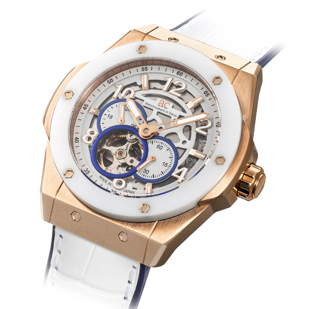TCJ45PWH-WH Time Craft Japan Made Ceramic Elegant Design 1-Year Warranty Water Resistant Stylish White Finish - Image 6