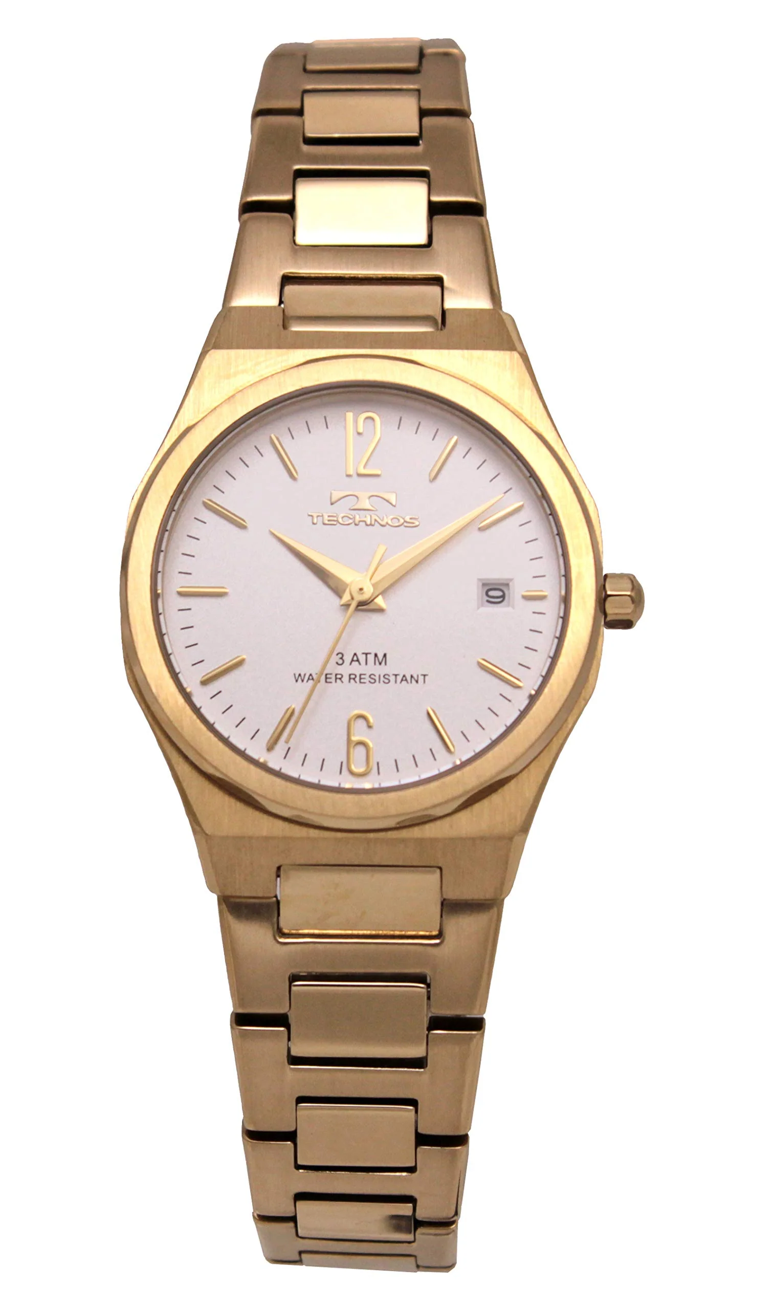 TECHNOS T6911GS Silver Quartz Date Women's Watch