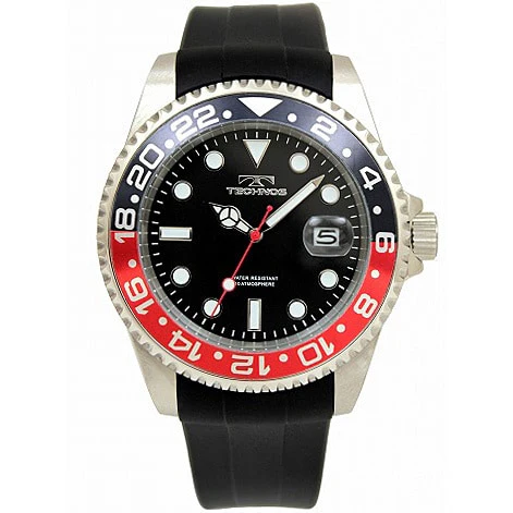 Technos T6C28SH Men's Silicone Band Black Authentic 1-Year Warranty Water Resistant Stylish Design