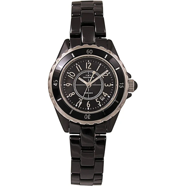 Technos T9906BB Ceramic Case Women's Black Authentic 1-Year Warranty Stylish Design Durable Build