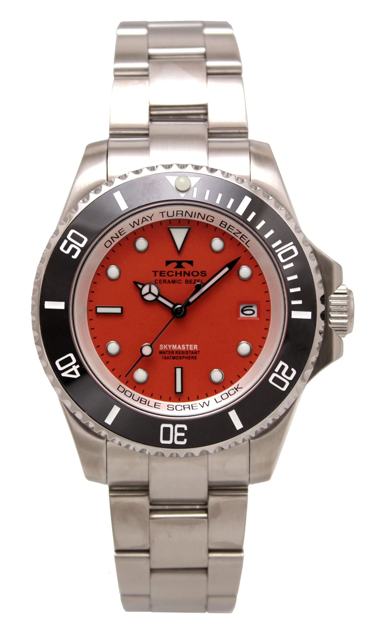 TECHNOS T9B59SO Men's Orange Quartz Sports Watch