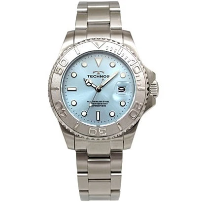 Technos T9C29SI Men's Stainless Steel Metal Band Water Resistant Elegant Design 1-Year Warranty