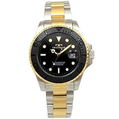 Technos T9C29TB Men's Metal Band Combo Authentic 1 Year Warranty Stylish Design Water Resistant