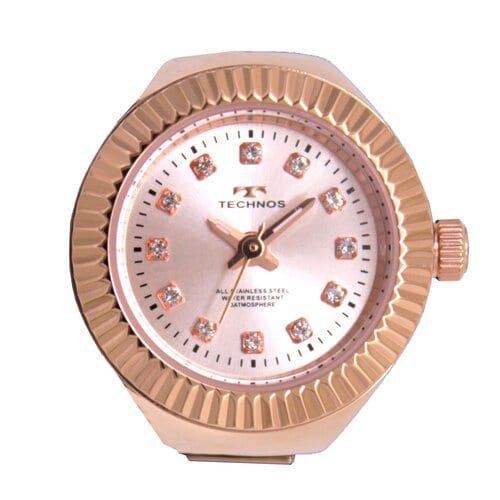 Technos T9C51PP Stylish Ring Watch - Japanese Quartz Movement - Water Resistant - Elegant Design
